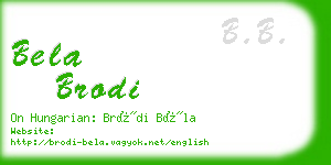 bela brodi business card